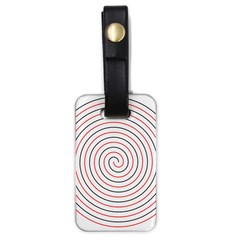 Double Line Spiral Spines Red Black Circle Luggage Tags (one Side)  by Mariart