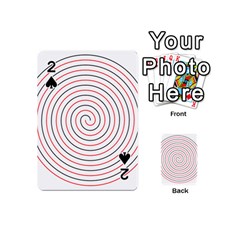 Double Line Spiral Spines Red Black Circle Playing Cards 54 (mini)  by Mariart