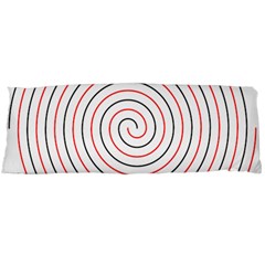 Double Line Spiral Spines Red Black Circle Body Pillow Case (dakimakura) by Mariart