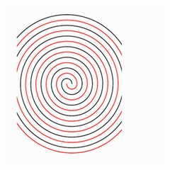 Double Line Spiral Spines Red Black Circle Large Garden Flag (two Sides) by Mariart