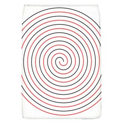 Double Line Spiral Spines Red Black Circle Flap Covers (l)  by Mariart