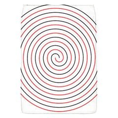 Double Line Spiral Spines Red Black Circle Flap Covers (s)  by Mariart