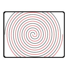 Double Line Spiral Spines Red Black Circle Double Sided Fleece Blanket (small)  by Mariart