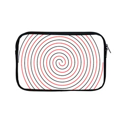 Double Line Spiral Spines Red Black Circle Apple Macbook Pro 13  Zipper Case by Mariart