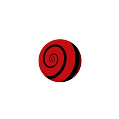 Double Spiral Thick Lines Black Red 1  Mini Buttons by Mariart