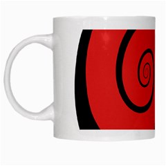 Double Spiral Thick Lines Black Red White Mugs by Mariart