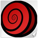 Double Spiral Thick Lines Black Red Canvas 12  x 12   11.4 x11.56  Canvas - 1