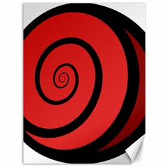 Double Spiral Thick Lines Black Red Canvas 36  X 48   by Mariart