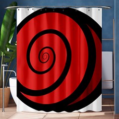 Double Spiral Thick Lines Black Red Shower Curtain 60  X 72  (medium) 