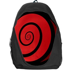 Double Spiral Thick Lines Black Red Backpack Bag by Mariart