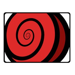 Double Spiral Thick Lines Black Red Double Sided Fleece Blanket (small)  by Mariart