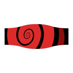 Double Spiral Thick Lines Black Red Stretchable Headband by Mariart