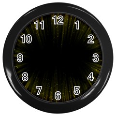 Colorful Light Ray Border Animation Loop Yellow Wall Clocks (black) by Mariart