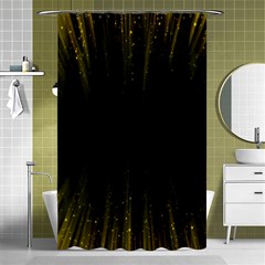 Colorful Light Ray Border Animation Loop Yellow Shower Curtain 48  X 72  (small)  by Mariart