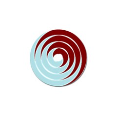 Double Spiral Thick Lines Blue Red Golf Ball Marker by Mariart