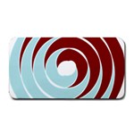 Double Spiral Thick Lines Blue Red Medium Bar Mats 16 x8.5  Bar Mat