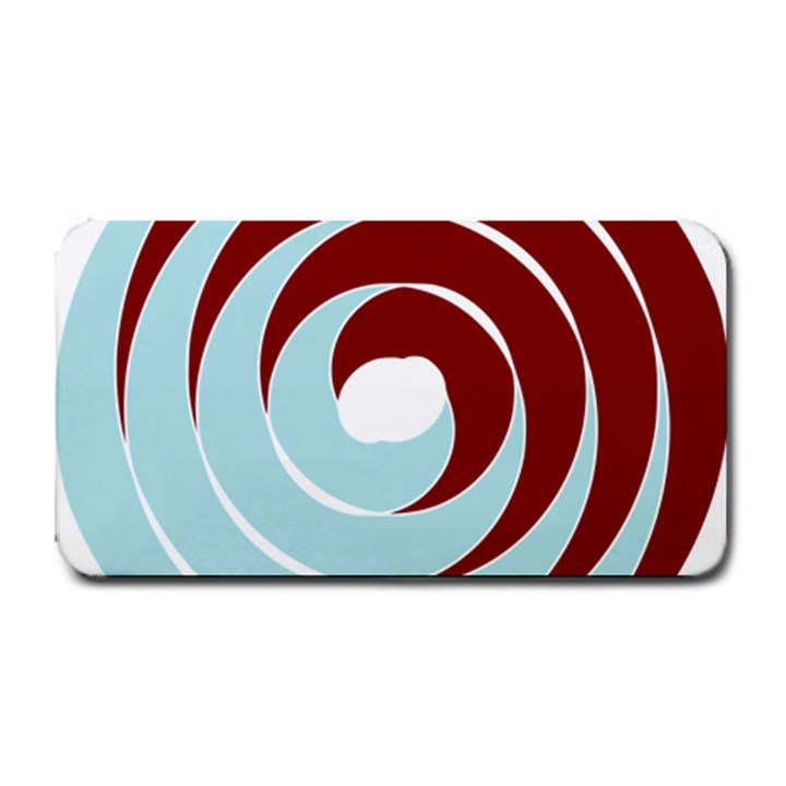 Double Spiral Thick Lines Blue Red Medium Bar Mats