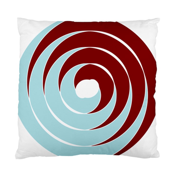 Double Spiral Thick Lines Blue Red Standard Cushion Case (One Side)