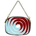 Double Spiral Thick Lines Blue Red Chain Purses (Two Sides)  Front