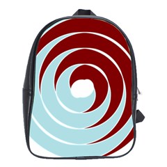 Double Spiral Thick Lines Blue Red School Bag (large) by Mariart