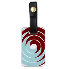 Double Spiral Thick Lines Blue Red Luggage Tags (one Side)  by Mariart