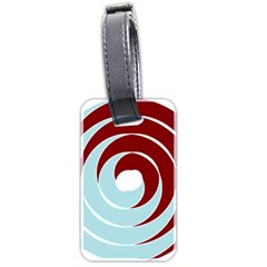 Double Spiral Thick Lines Blue Red Luggage Tags (two Sides) by Mariart