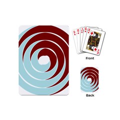 Double Spiral Thick Lines Blue Red Playing Cards (mini)  by Mariart