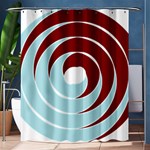 Double Spiral Thick Lines Blue Red Shower Curtain 60  x 72  (Medium)  60 x72  Curtain