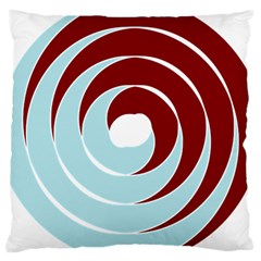 Double Spiral Thick Lines Blue Red Large Cushion Case (two Sides)