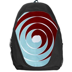 Double Spiral Thick Lines Blue Red Backpack Bag by Mariart