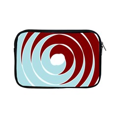 Double Spiral Thick Lines Blue Red Apple Ipad Mini Zipper Cases