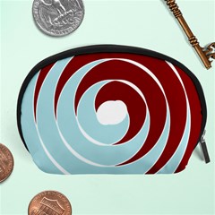 Double Spiral Thick Lines Blue Red Accessory Pouches (large)  by Mariart