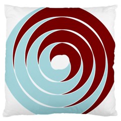 Double Spiral Thick Lines Blue Red Large Flano Cushion Case (one Side) by Mariart