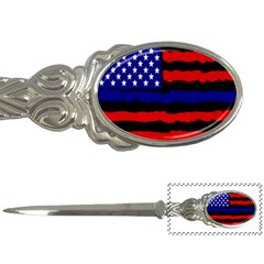 Flag American Line Star Red Blue White Black Beauty Letter Openers by Mariart