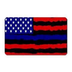 Flag American Line Star Red Blue White Black Beauty Magnet (rectangular) by Mariart