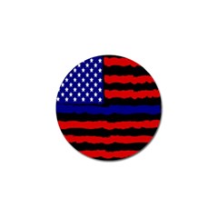 Flag American Line Star Red Blue White Black Beauty Golf Ball Marker