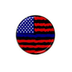 Flag American Line Star Red Blue White Black Beauty Hat Clip Ball Marker (4 Pack) by Mariart