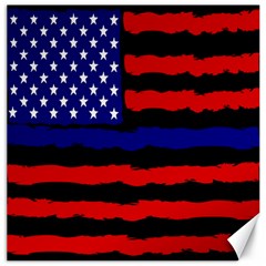 Flag American Line Star Red Blue White Black Beauty Canvas 16  X 16   by Mariart