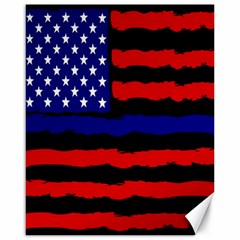 Flag American Line Star Red Blue White Black Beauty Canvas 16  X 20   by Mariart