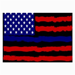 Flag American Line Star Red Blue White Black Beauty Large Glasses Cloth (2-side) by Mariart