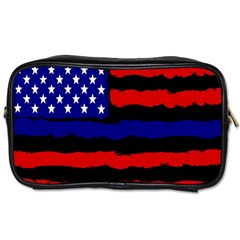 Flag American Line Star Red Blue White Black Beauty Toiletries Bags by Mariart