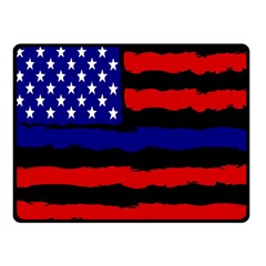 Flag American Line Star Red Blue White Black Beauty Fleece Blanket (small)