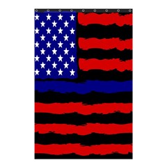 Flag American Line Star Red Blue White Black Beauty Shower Curtain 48  X 72  (small)  by Mariart