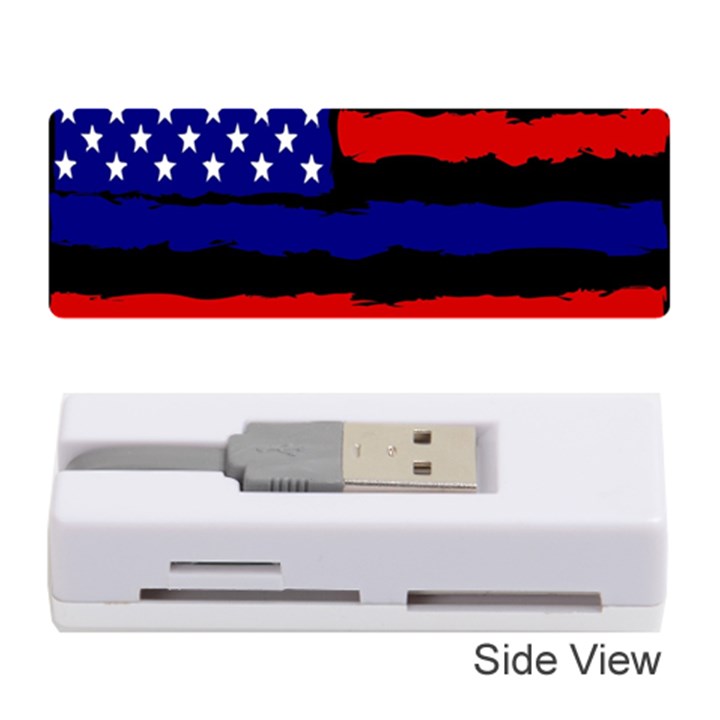 Flag American Line Star Red Blue White Black Beauty Memory Card Reader (Stick) 