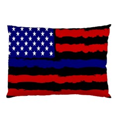 Flag American Line Star Red Blue White Black Beauty Pillow Case (two Sides) by Mariart