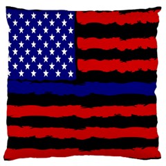 Flag American Line Star Red Blue White Black Beauty Standard Flano Cushion Case (one Side) by Mariart