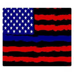 Flag American Line Star Red Blue White Black Beauty Double Sided Flano Blanket (small) 