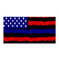 Flag American Line Star Red Blue White Black Beauty Satin Wrap