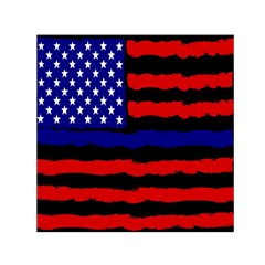 Flag American Line Star Red Blue White Black Beauty Small Satin Scarf (square) by Mariart