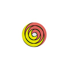 Double Spiral Thick Lines Circle 1  Mini Buttons by Mariart